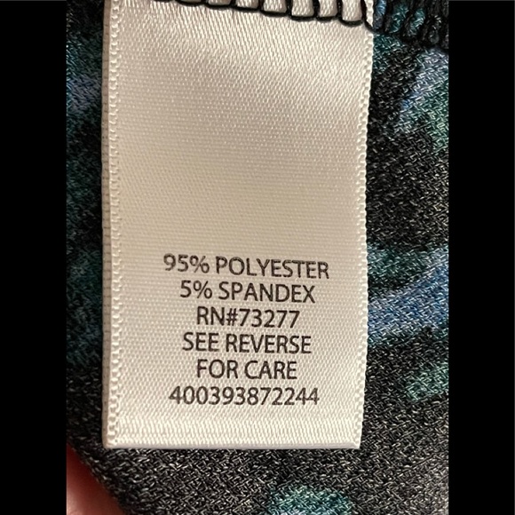 Dana Buchman Blue and Black Pattern Dress - Picture 8 of 9